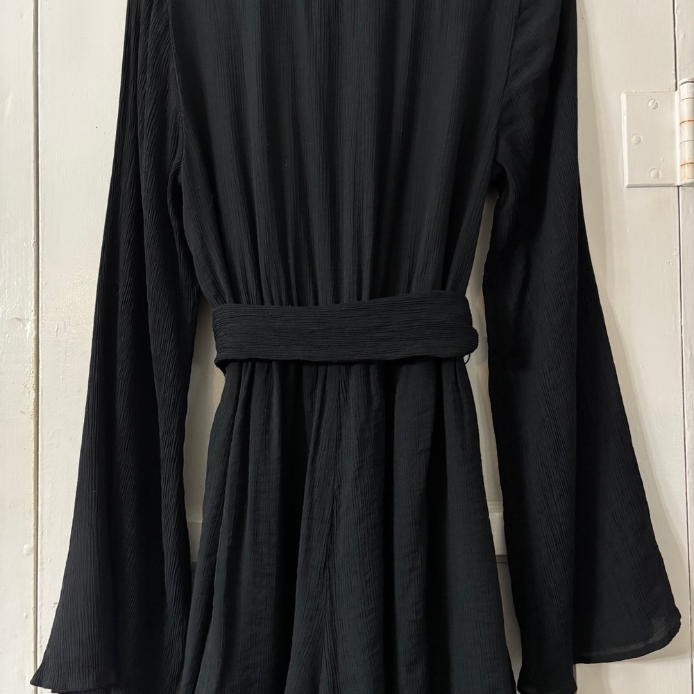 Free People One Piece Faux Wrap Long Sleeve Romper - Picture 10 of 15